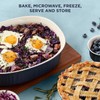 CorningWare Ceramic Bakeware Set with Lids Chip and Crack Resistant