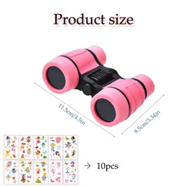 Binoculars Kids,Toy telescope,Binoculars For Kids With Unicorn Stickers Girls Gifts,Suitable For Boys And Girls Aged 3-12 And Above, Suitable For To Exercise And Play Outdoors, Bird Watching (Pink)