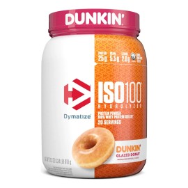Suplementento Iso 100 Dunkin' 1.34 Lb 20 servicios sabor dona glaceada