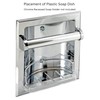 EZ-FLO Clear Replacement Bathroom Plastic Soap Dish, 15204