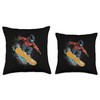 Freestyle Snowboarder Vector Throw Pillow