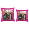 Curious Bobby Throw Pillow