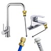 SHULLIN 4pcs Brass Tap Connector Hose Connection Tap Universal Tap