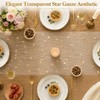 5M Gold Table Runner, Star Table Runners for Dining Table