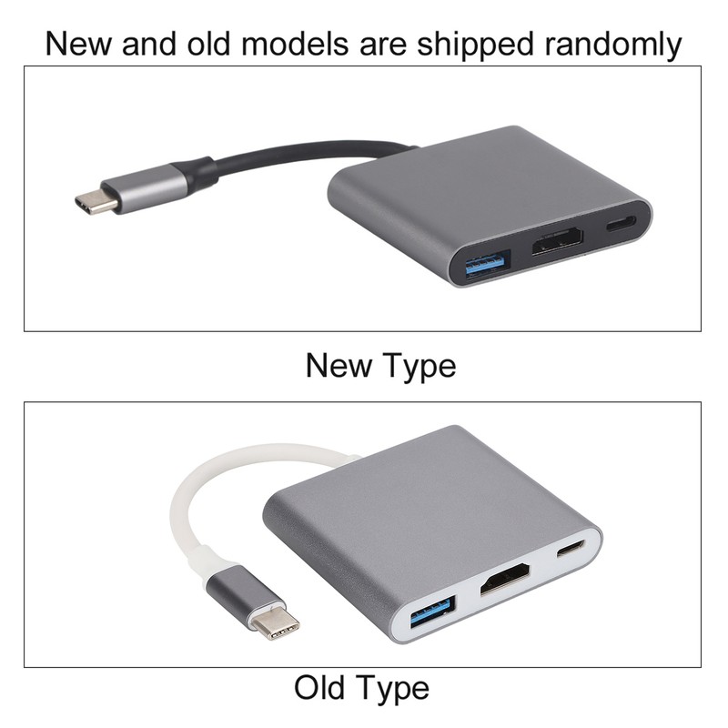 HC 04 Multifunction 3 in 1 Hub Type C to