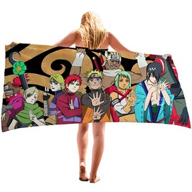 MEZHEN Beach Towels for Naruto Beach Towel Children Quick Drying Bath Towel Microfibre Beach Towel Swimming Shower Towel Camping Towel Portable Bath Towel Travel Beach Sauna