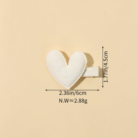 5pc Cute Valentine's Heart Hair Clips Glitter Heart Shaped Hair Barrettes Snap Hairpins for Little Baby, Teen, Toddler Girls, Kids Small Love-Themed Hair Accessories Gift (A)