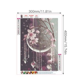 KiKiHong Diamond Painting Kits, Diamond Painting Dream Catcher Diamond Painting, Diamond Art Painting, DIY Cross Embroidery Painting Kits, Beginners, Wall Déco 30 x 40 cm