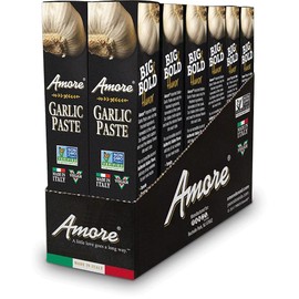 Amore Vegan Garlic Paste In A Tube - Non GMO Certified and Made In Italy 3.2 Ounce (Pack of 12)