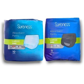 Sūreness | Absorbent Pants Set - Large Size | White Pants - 10 Pack & Black Pants 10 Pack | Unisex
