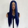 SSSNIVIA Blue Wig Synthetic Lace Front Wig Glueless 13x4 HD