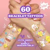 Easter Bracelet Temporary Tattoos for Kids 60pcs, Easter Party Favors.Easter