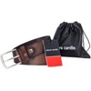 Pierre Cardin Men's Leather Belt 40 mm Wide Belt Full