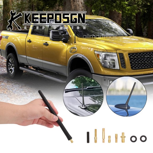 KEEPDSGN For Nissan Ti tan 7'' Mast Short Car Antenna