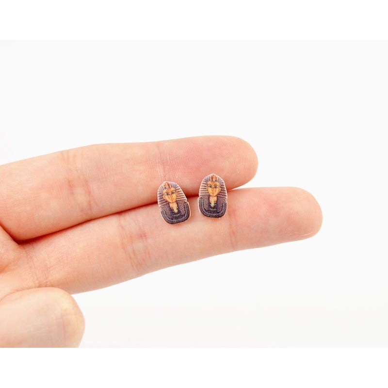 Handmade King Tut Stud Earrings