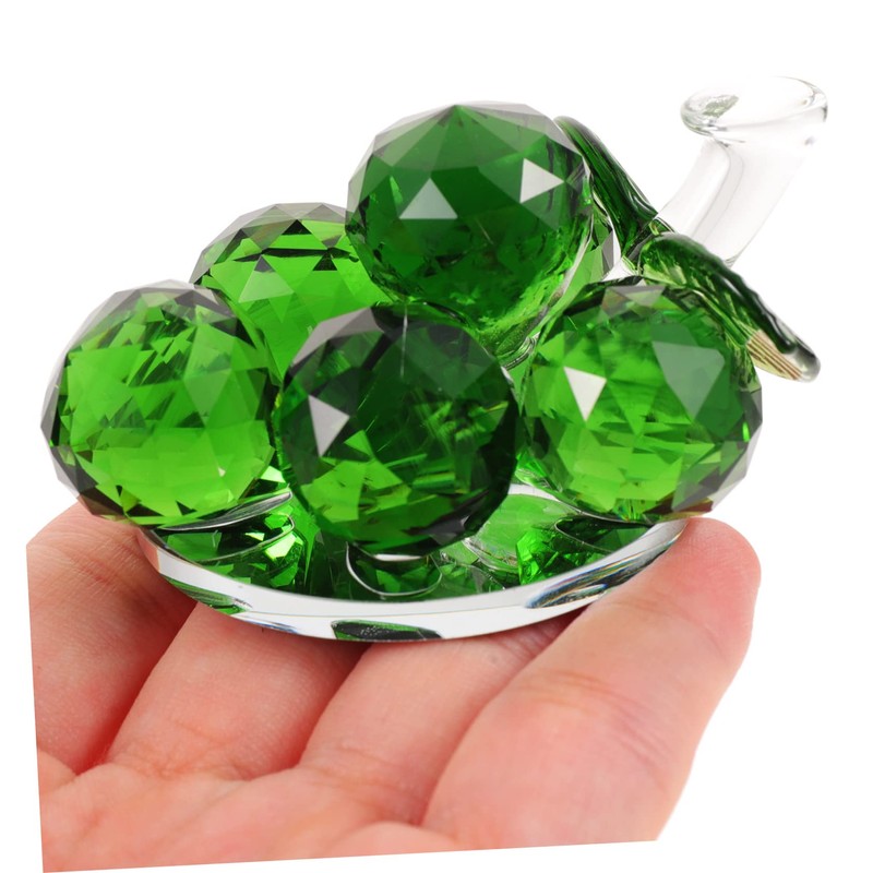 iplusmile Crystal Grape Ornament Realistic Decorative Fruit Craft Figurine for