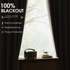 100% Blackout Curtain 90 Inch Length 2 Panel Faux Linen