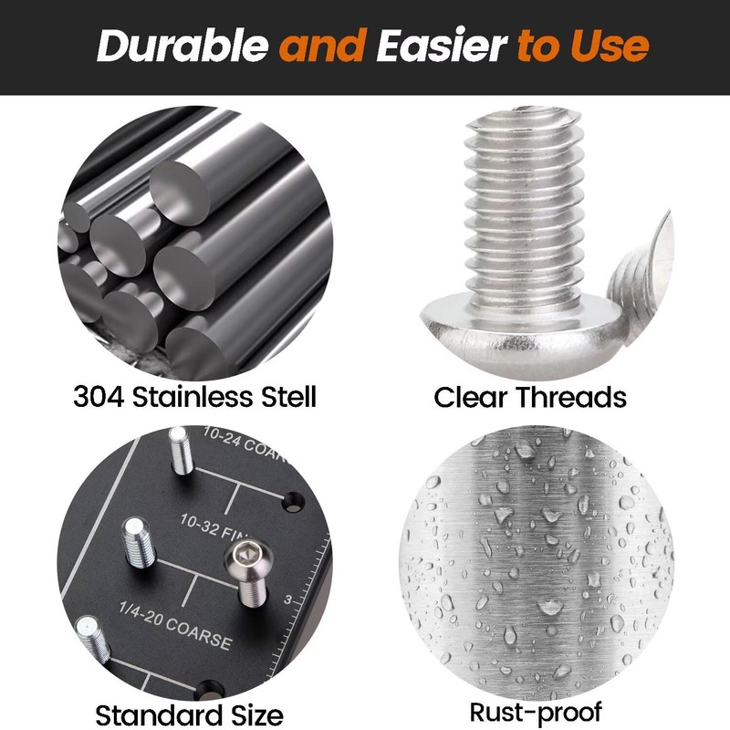 5/16"-18 x 3/8" (20 PCS) Button Head Socket Cap Screws,