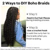 Dark Brown Deep Wave Crochet Hair for Boho Braids 4#