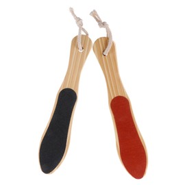 Healeved 2pcs Wooden Foot Scrubbing Board for Exfoliating Dead Skin Double-sided Foot Massage Brush for Pedicure Care for Softening and Enhancing Comfort