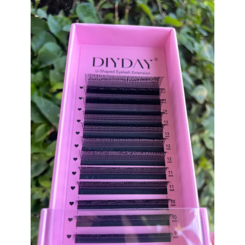 Extensiones De Pestañas Diyday U-yy Mixto 9-15 Mm