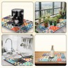 SITAKEGS Dish Drying Mat, 2 Pieces, Absorbent Coffee Mat with