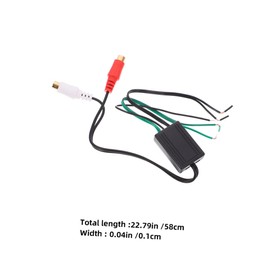 Mikinona 2pcs Car Speaker Connectors with Volume Control Potentiometer High to Low Audio Adapter Cable for Amplifier and Vehicle Audio Systems Durable and Easy to Use