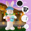 InfleasJoiy 12FT Bunny Holding Egg Easter Inflatable Decoration with Built-in