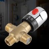 G1/2 Thermostatic Mixing Valve, Brass Water Temperature Pipe Basin Thermostat