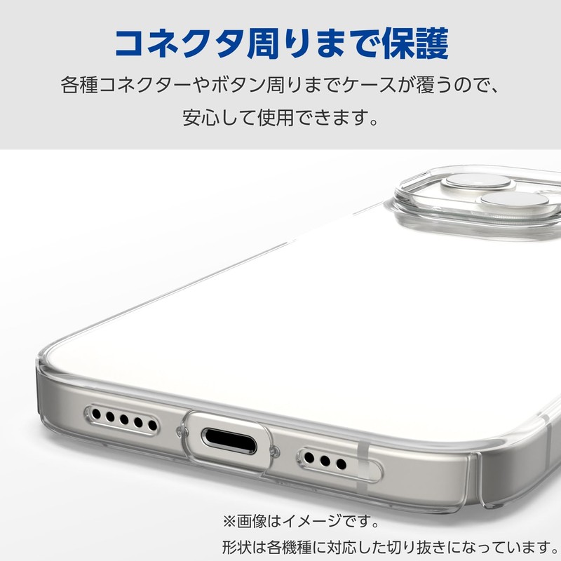 Elecom PM-S243PVKCR BASIO Active 2 Case, Clear, Hard, Thin, Lightweight,