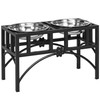 PawHut Elevated Dog Bowls, Double Stainless Steel Heavy Duty Dog