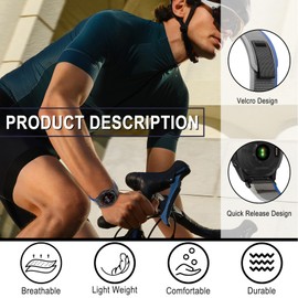 SumRioo QuickFit 22mm Strap for Garmin Fenix 8/8 Solar 47mm/7 Pro/7/6 Pro/6/5/5 Plus/E, Nylon Trail Loop Watch Strap for Garmin Tactic 8 47mm/Descent G2/Epix 2/Forerunner 965, Blue/Grey