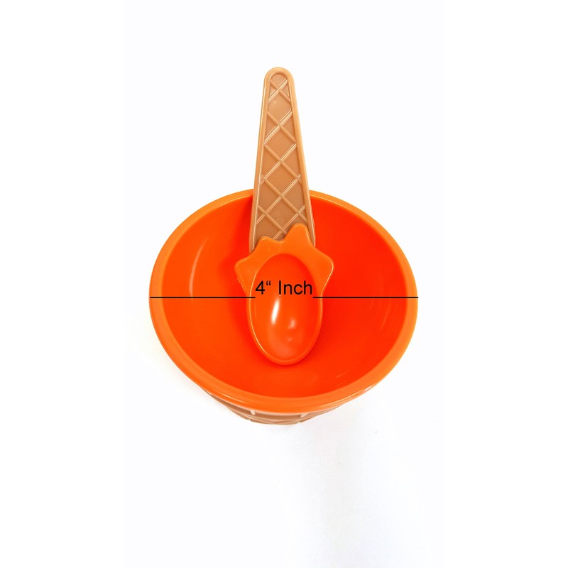 Dondor Enterprises - Tazas de helado de plástico con cucharas,