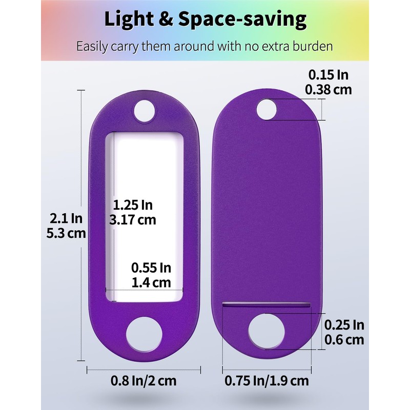 Uniclife 10 Pack 2 Inch Heavy Duty Plastic Keyrings in