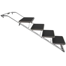 Guardian Gear Portable 4-Step Pet Ramp Ramp Supports Pets Up To 150 Pounds and Folds Down for Transporting