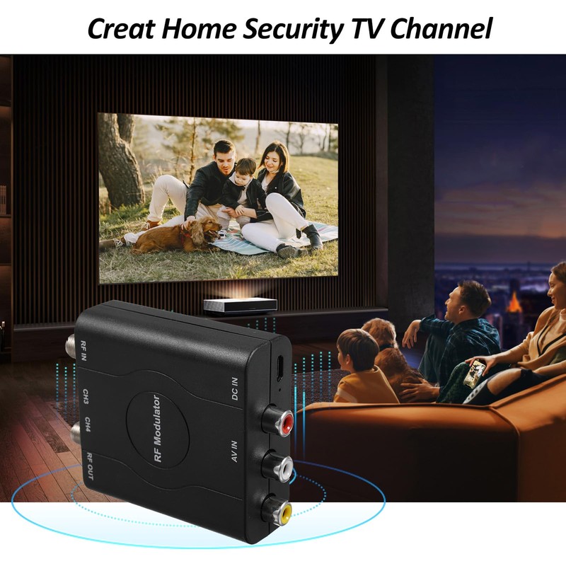 ERYUE RF Modulator AV to RF Converter NTSC CH3/CH4 Channel
