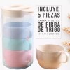 Jarra Cafe Te Bebidas Set Jarra Y Tazas Fibra De