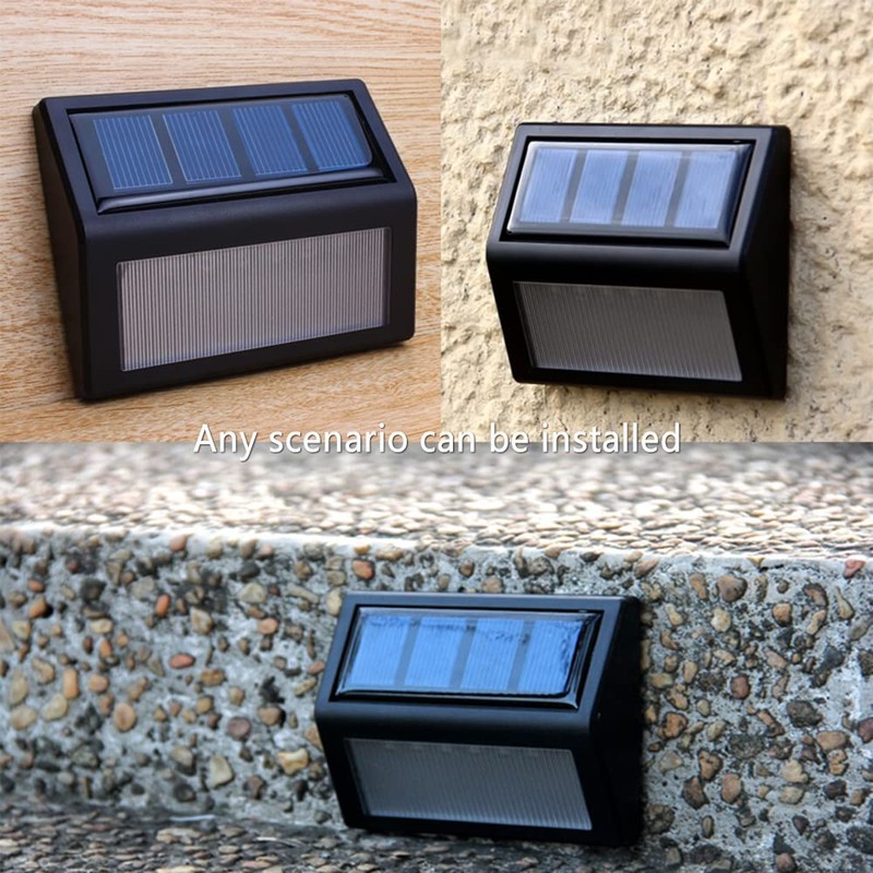 Follateas Solar Lights Outdoor, Waterproof Solar Powered Deck Step Lights