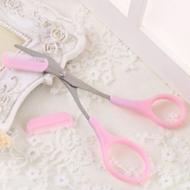 Convenient Mini Comb for Eyebrow Grooming Scissors 4ea