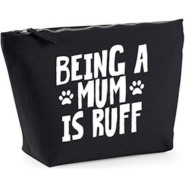 Hippowarehouse Being a mum is ruff dog printed make up cosmetic wash bag 18x19x9cm