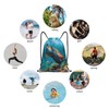 Pazacon Sea Turtle Drawstring Bags Turquoise Drawstring Backpack Cute Fish