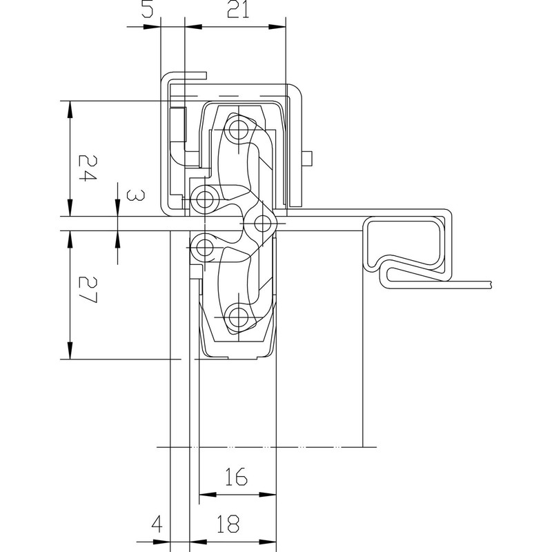 Simon Werk 5 400679 12602 Concealed Door Strap Tectus Te