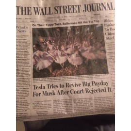 The Wall Street Journal Thursday April 18 2024 On Their Tippy, Ballerinas Hit...