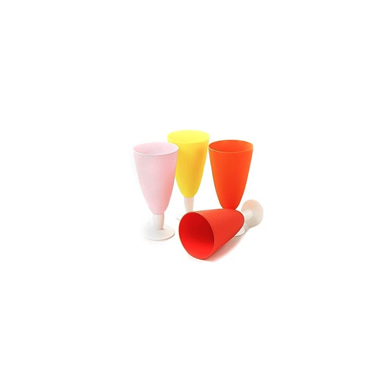 Tupperware Expressions Ice Cream Dessert Cocktail Cup (4) rose+yellow+red+orange FBA