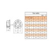 M8 x 1.25mm Serrated Flange Hex Lock Nuts, SpzcdZa 25pcs