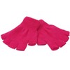 WS Accessories 1 Pair of Kids Unisex Fingerless Gloves [Neon Pink]