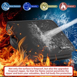 Fireproof Coin Collection Book Holder with Handle, [Upgraded Fireproof Zipper], 300 Coins Pockets and 36 Sleeves Money Collection Album, Collector Binder Organizer for Coin Currency Collection