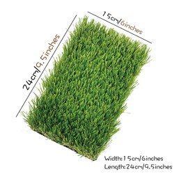 KuGuo Artificial Grass Mini Mat Indoor Outdoor DenseTurf Multi-Purpose Home Decor DIY Fake Grass Mats 6x9.5 Inches (15cm x 24cm) (2, Buffalo Grass)