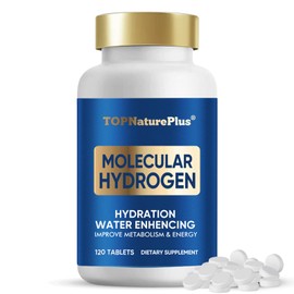 TOPNaturePlus H2 Molecular Hydrogen Water Tablets with Magnesium, 120 Count H2 Tablets, Supports Brain Health and Cognitive Function, Energy Boost & Metabolism