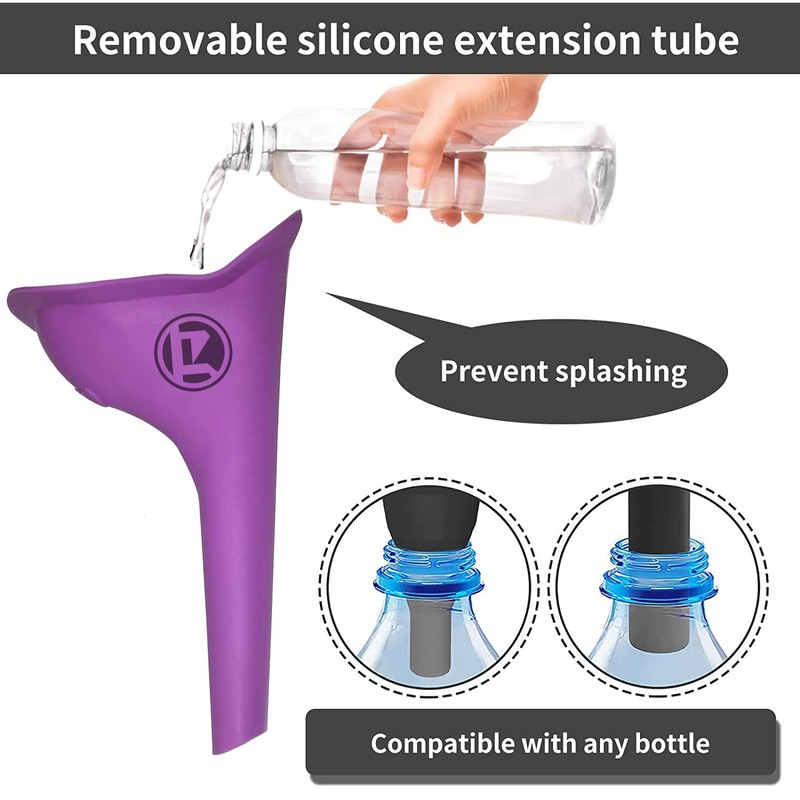 ZatRuiZE Female Urinal Purple, Portable Travel Urination Device for Women